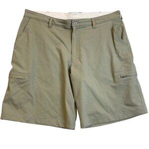 Champion Men's Cargo Shorts 38 Khaki Polyester Casual Wear with Zip Pockets